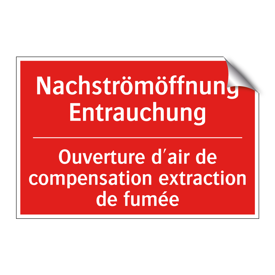 Nachströmöffnung Entrauchung - Ouverture d'air de compensation  /.../