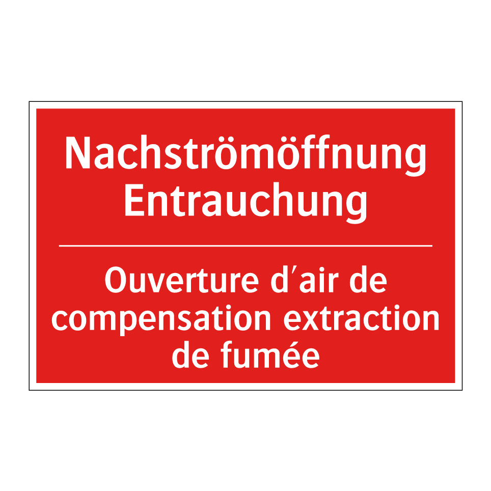 Nachströmöffnung Entrauchung - Ouverture d'air de compensation  /.../