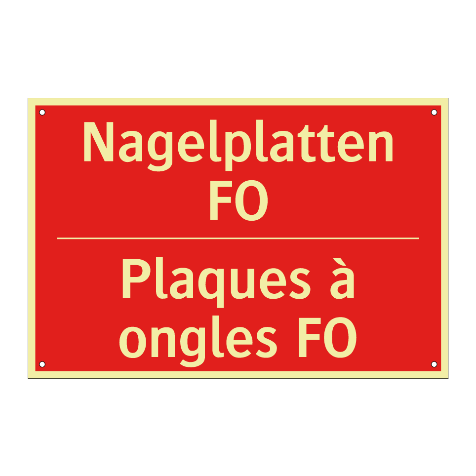 Nagelplatten FO - Plaques à ongles FO