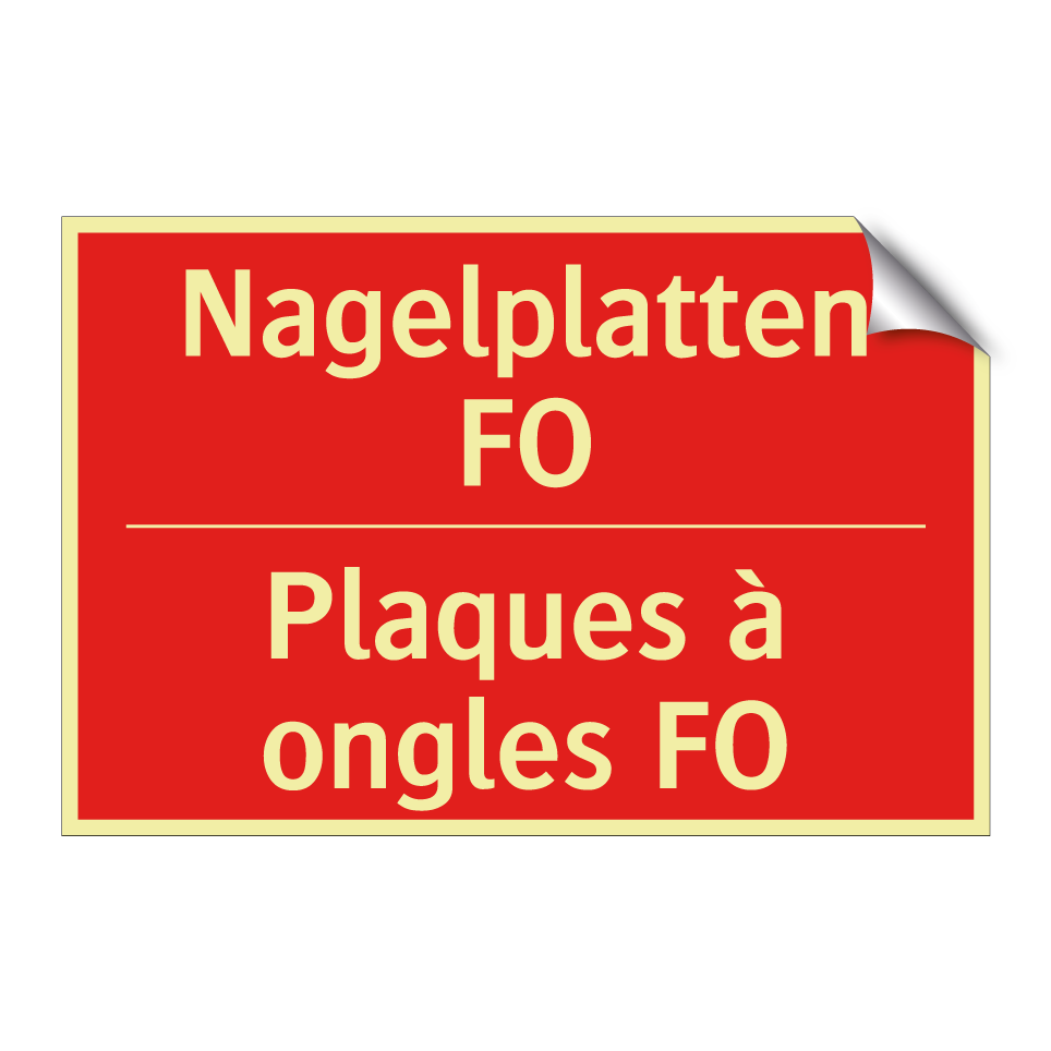 Nagelplatten FO - Plaques à ongles FO