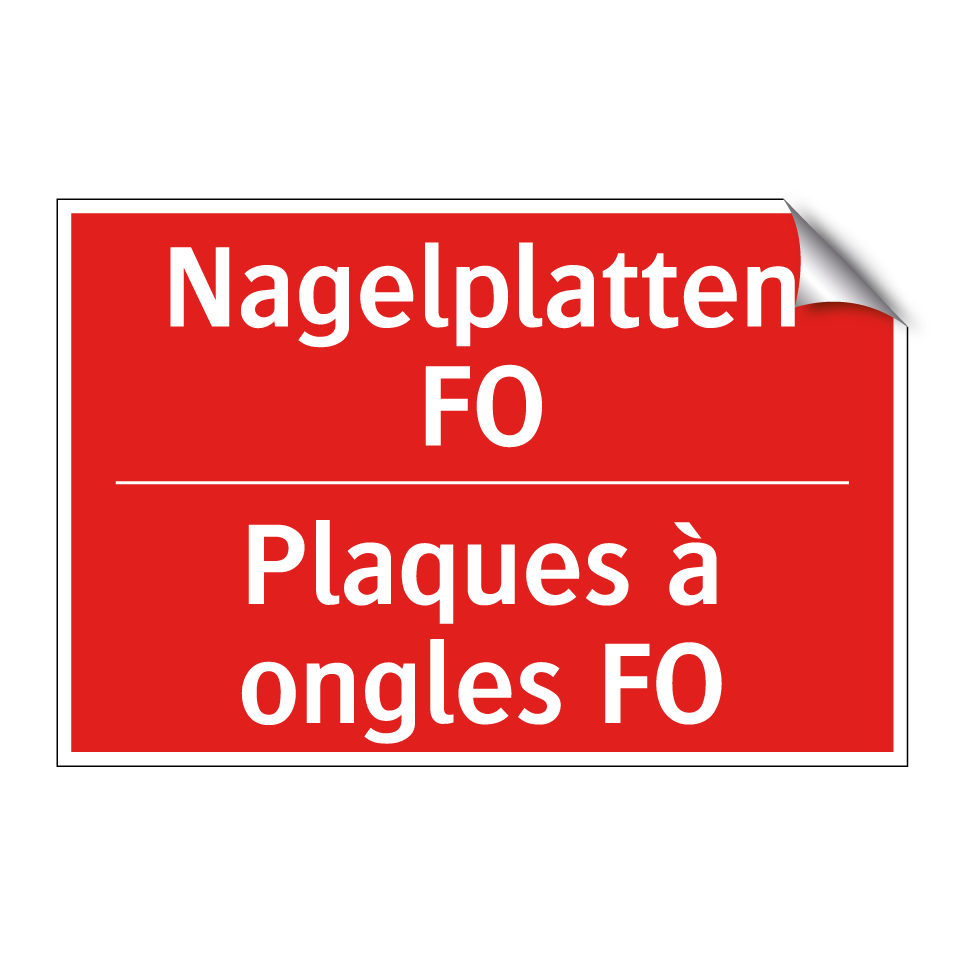 Nagelplatten FO - Plaques à ongles FO