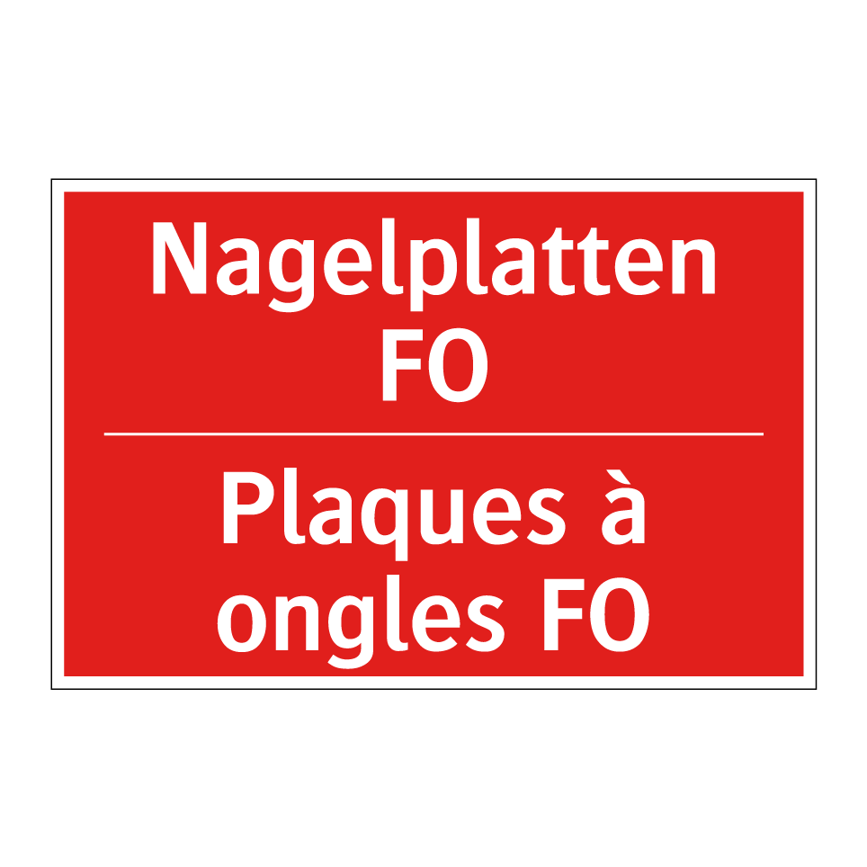 Nagelplatten FO - Plaques à ongles FO