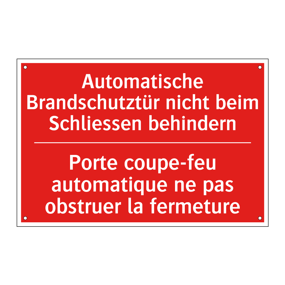 Automatische Brandschutztür nicht  /.../ - Porte coupe-feu automatique ne  /.../