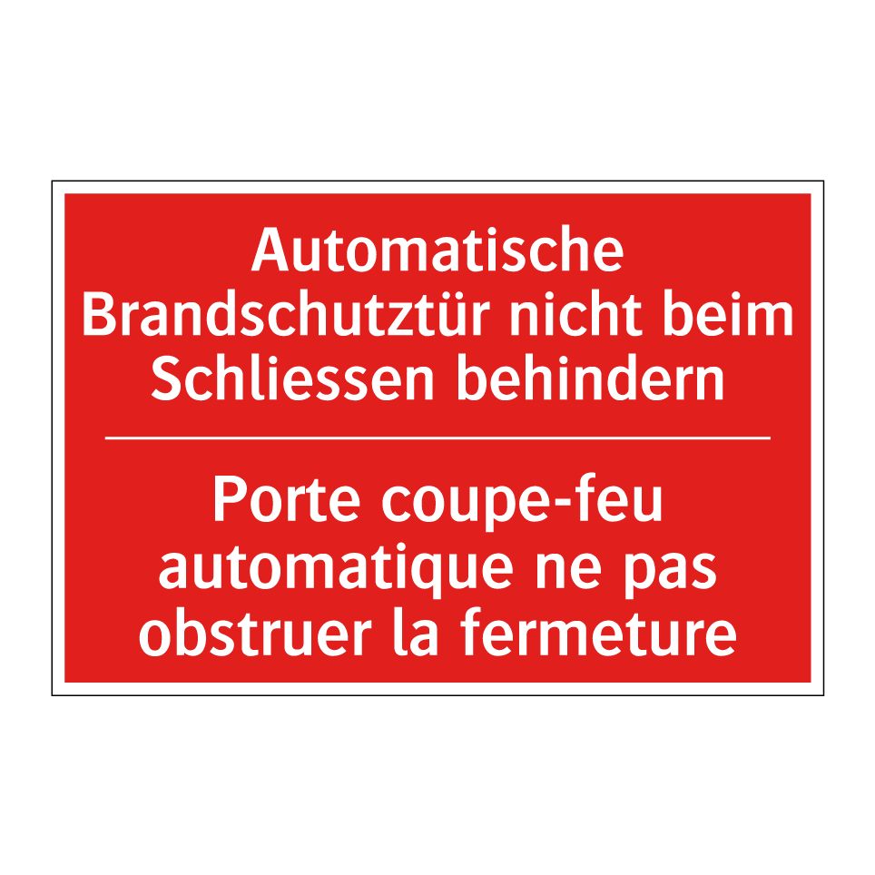 Automatische Brandschutztür nicht  /.../ - Porte coupe-feu automatique ne  /.../
