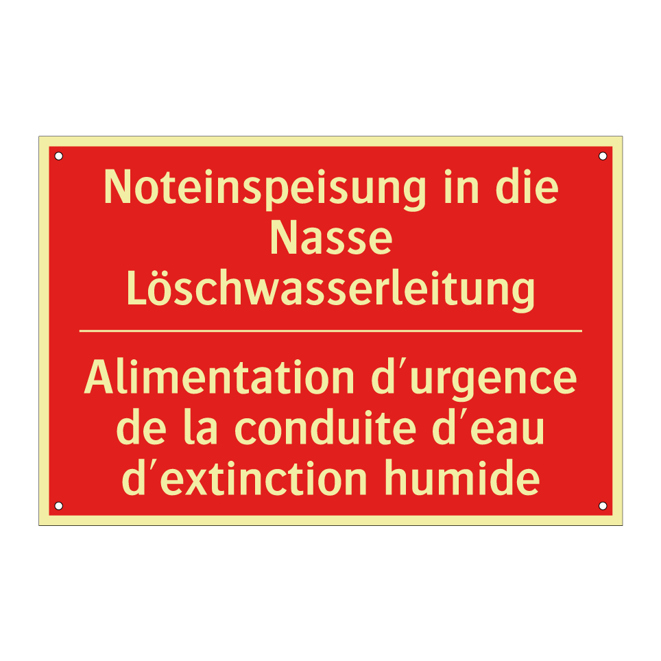 Noteinspeisung in die Nasse Löschwasserleitung /.../ - Alimentation d'urgence de la conduite  /.../