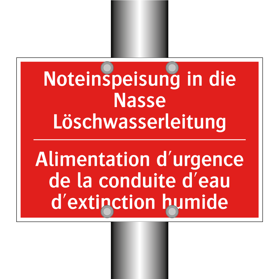 Noteinspeisung in die Nasse Löschwasserleitung /.../ - Alimentation d'urgence de la conduite  /.../