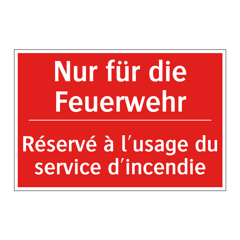 Nur für die Feuerwehr - Réservé à l'usage du service d'incendie /.../