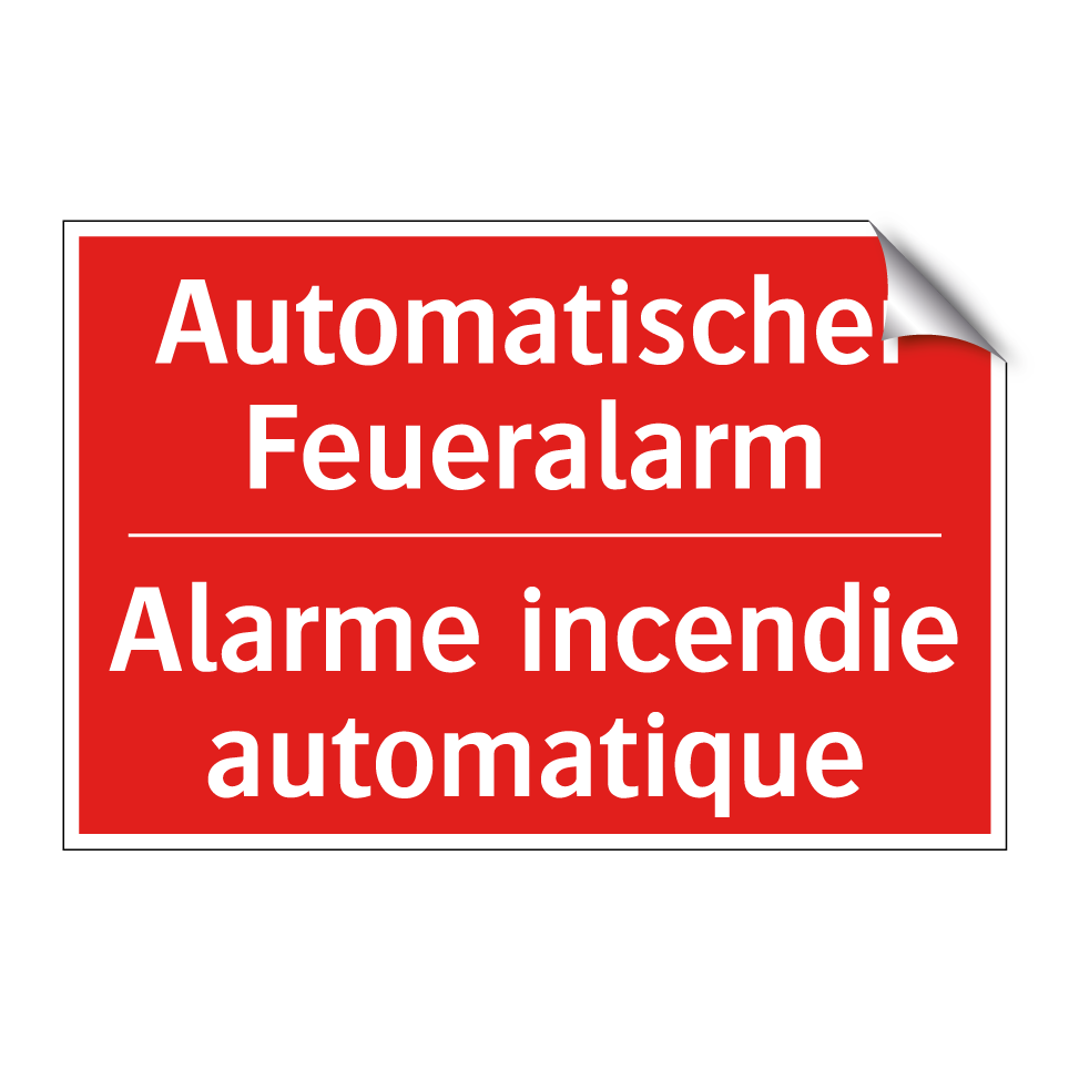 Automatischer Feueralarm - Alarme incendie automatique