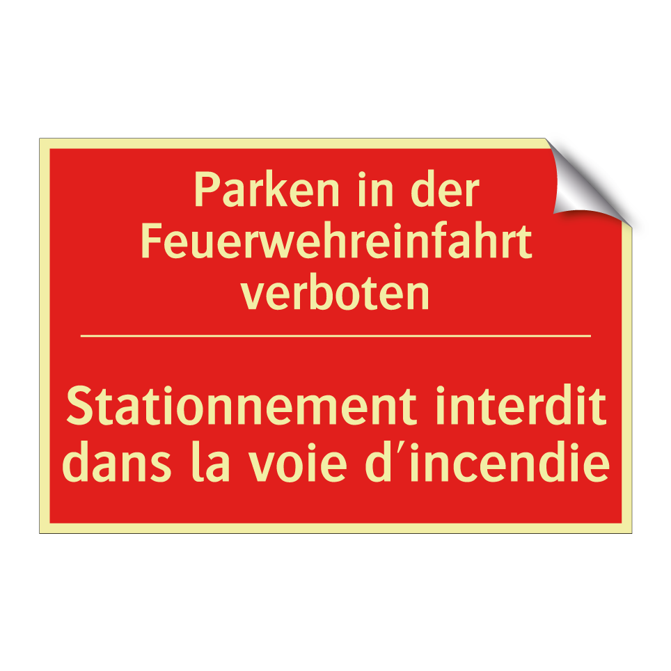 Parken in der Feuerwehreinfahrt  /.../ - Stationnement interdit dans la  /.../