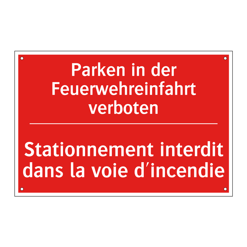 Parken in der Feuerwehreinfahrt  /.../ - Stationnement interdit dans la  /.../