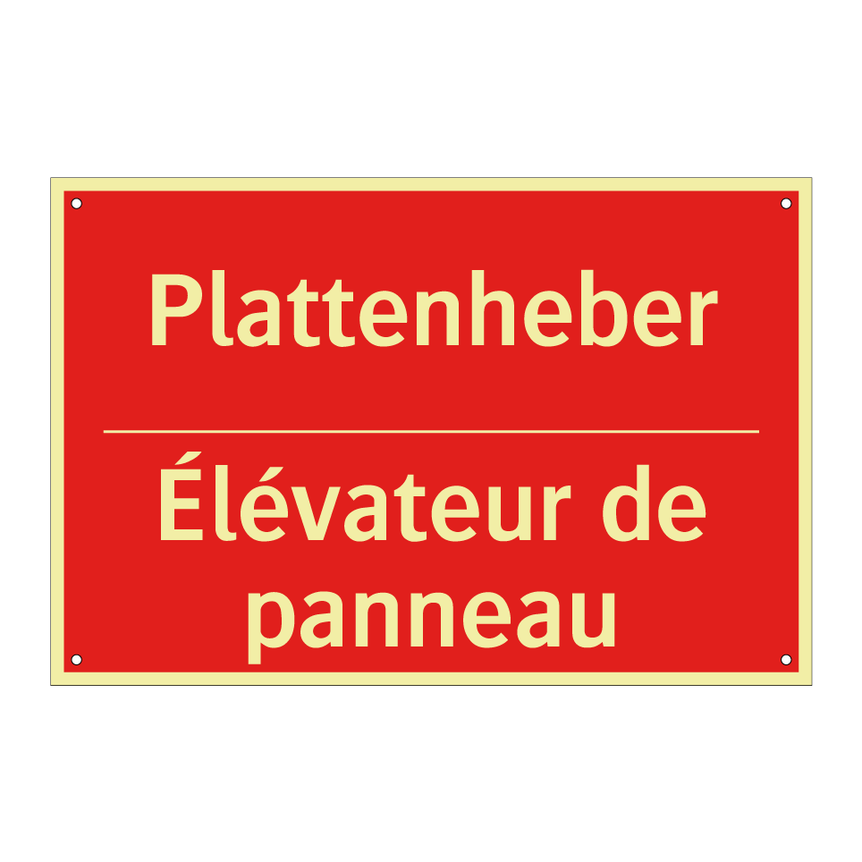 Plattenheber - Élévateur de panneau