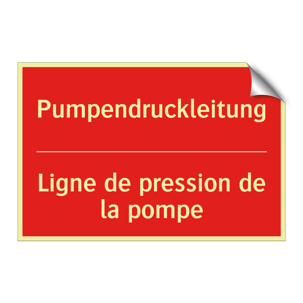 Pumpendruckleitung - Ligne de pression de la pompe