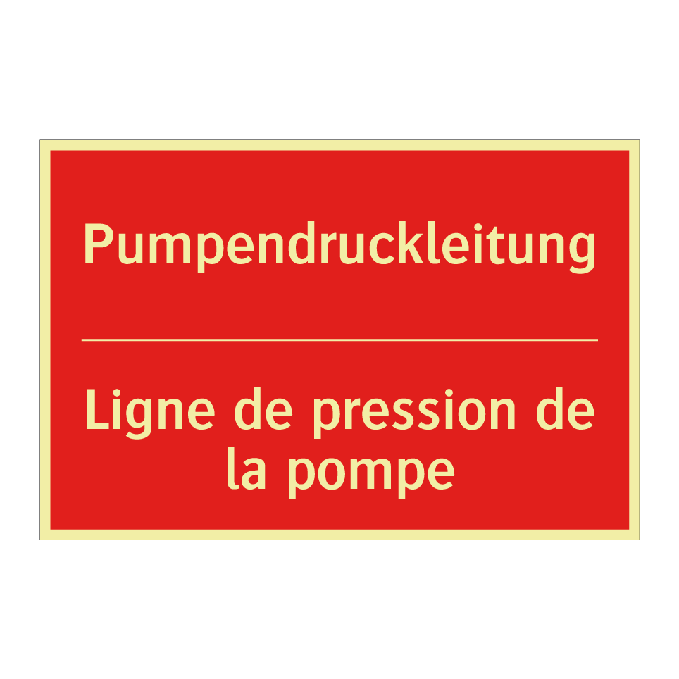 Pumpendruckleitung - Ligne de pression de la pompe