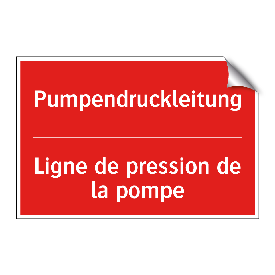 Pumpendruckleitung - Ligne de pression de la pompe