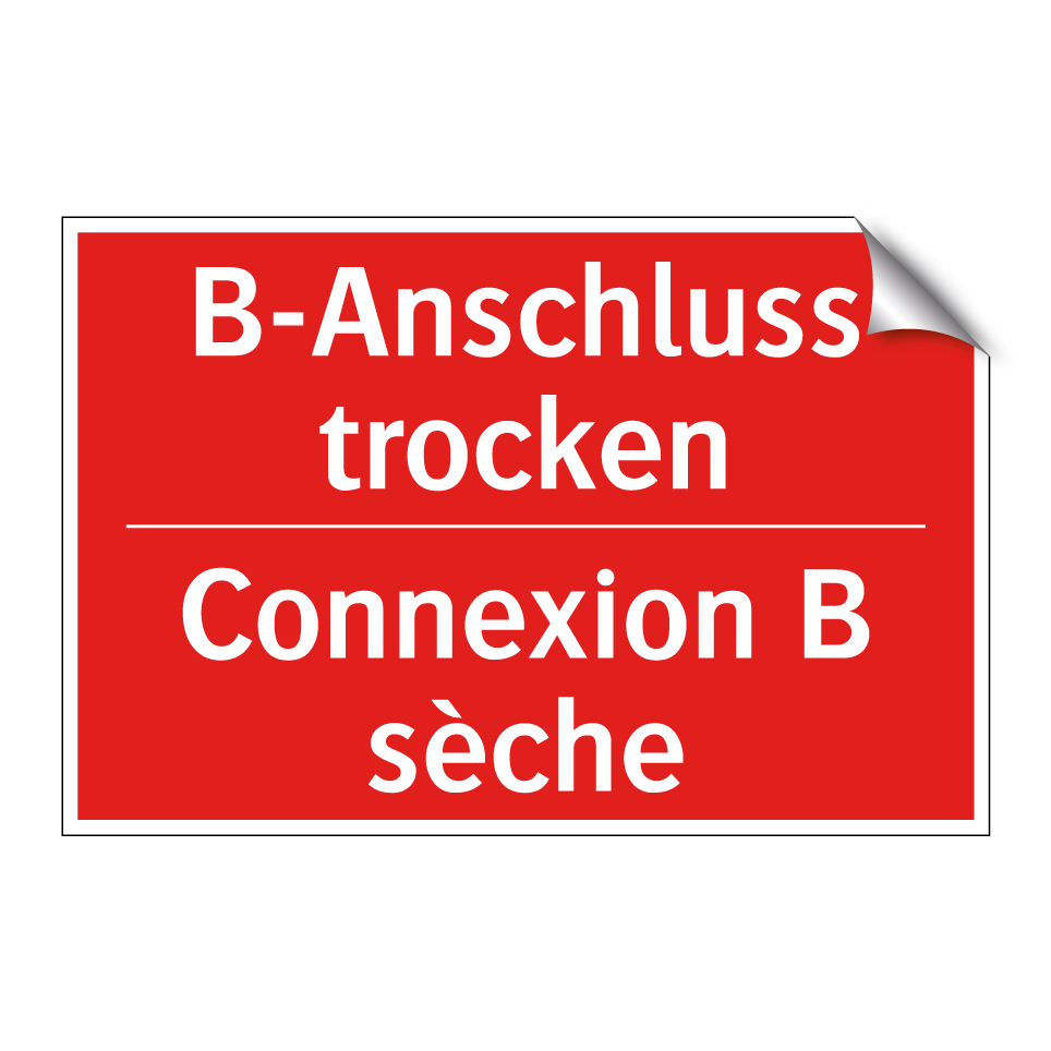 B-Anschluß trocken - Connexion B sèche