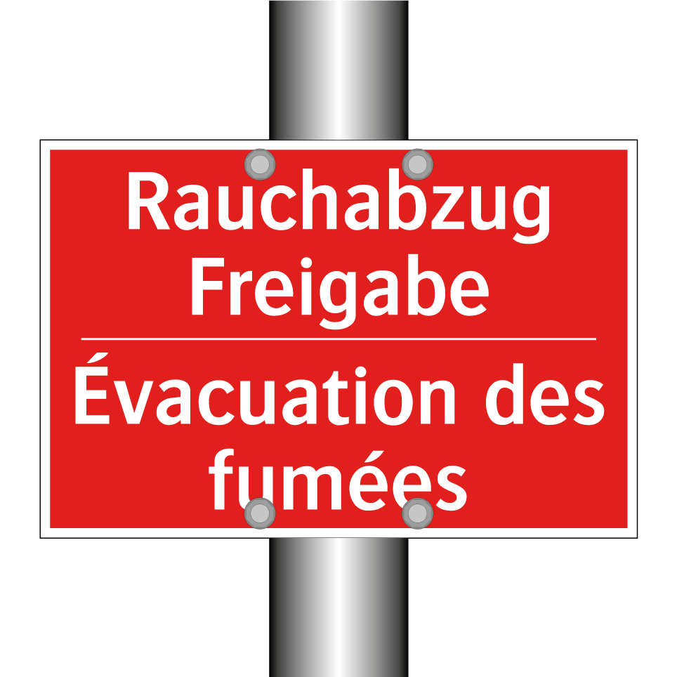Rauchabzug Freigabe - Évacuation des fumées