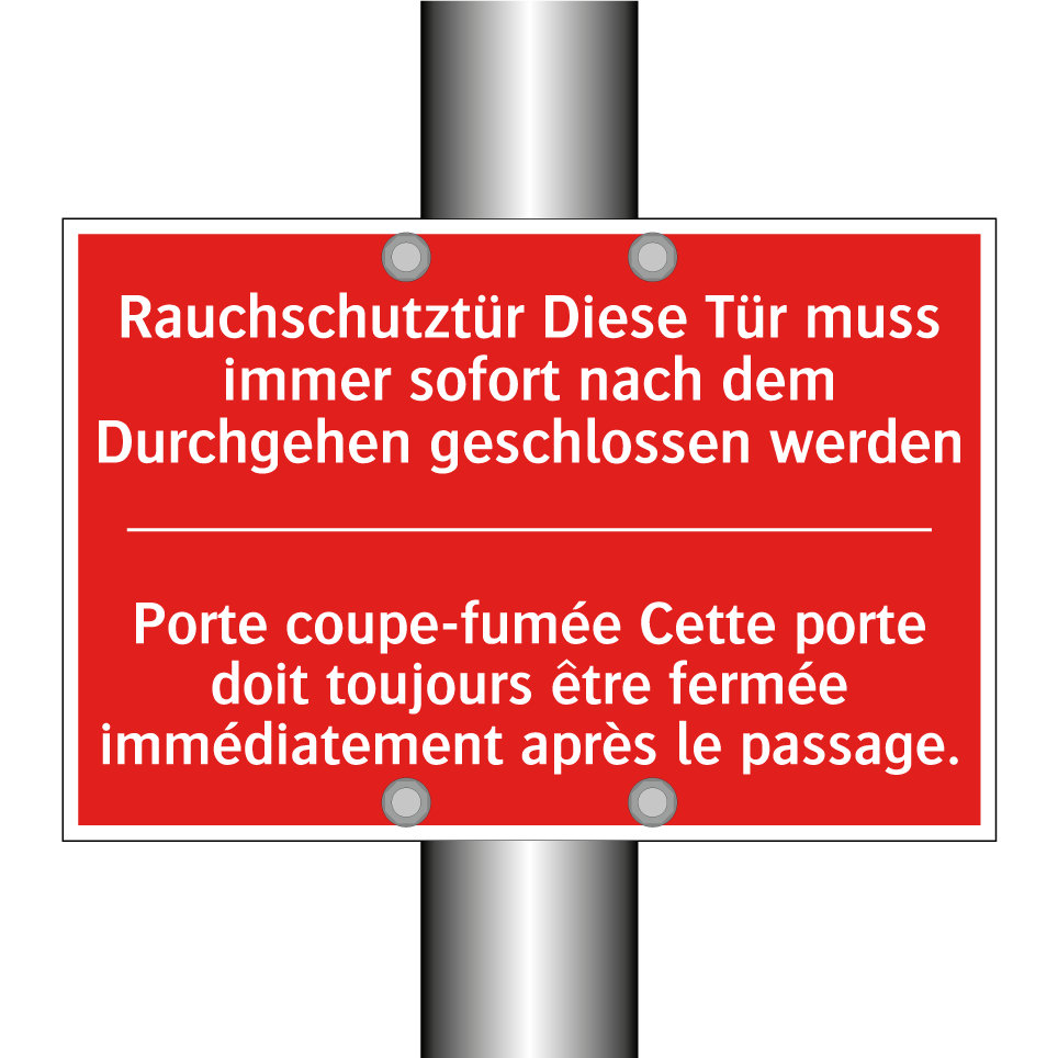Rauchschutztür Diese Tür muss  /.../ - Porte coupe-fumée Cette porte  /.../