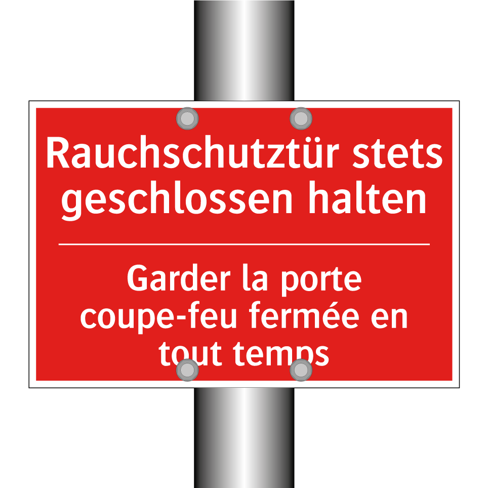 Rauchschutztür stets geschlossen  /.../ - Garder la porte coupe-feu fermée  /.../