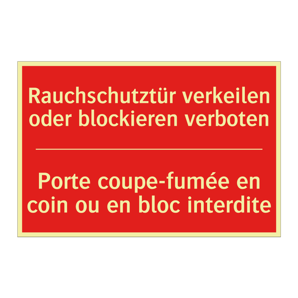 Rauchschutztür verkeilen oder  /.../ - Porte coupe-fumée en coin ou en  /.../