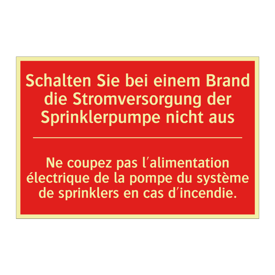 Schalten Sie bei einem Brand die  /.../ - Ne coupez pas l'alimentation électrique  /.../