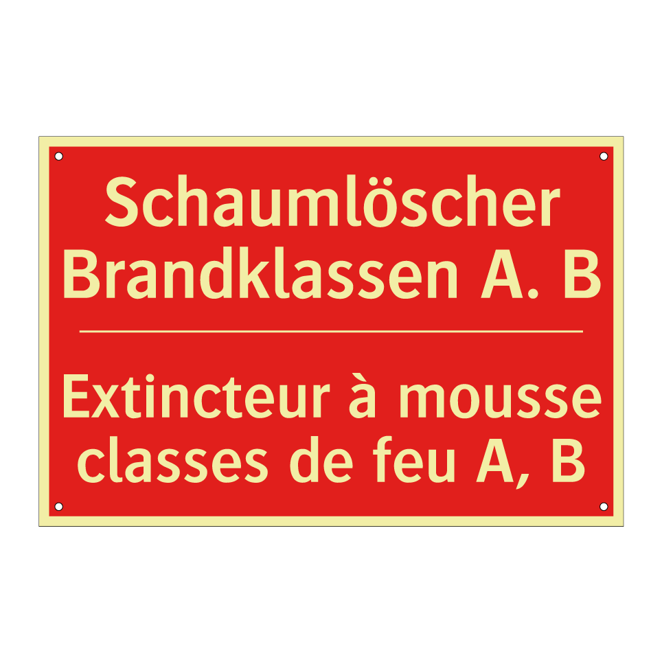 Schaumlöscher Brandklassen A.  /.../ - Extincteur à mousse classes de  /.../