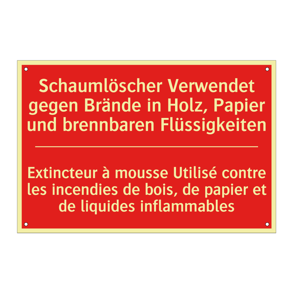 Schaumlöscher Verwendet gegen  /.../ - Extincteur à mousse Utilisé contre  /.../