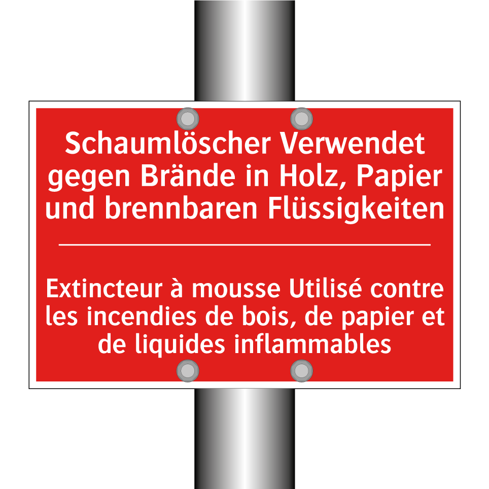 Schaumlöscher Verwendet gegen  /.../ - Extincteur à mousse Utilisé contre  /.../