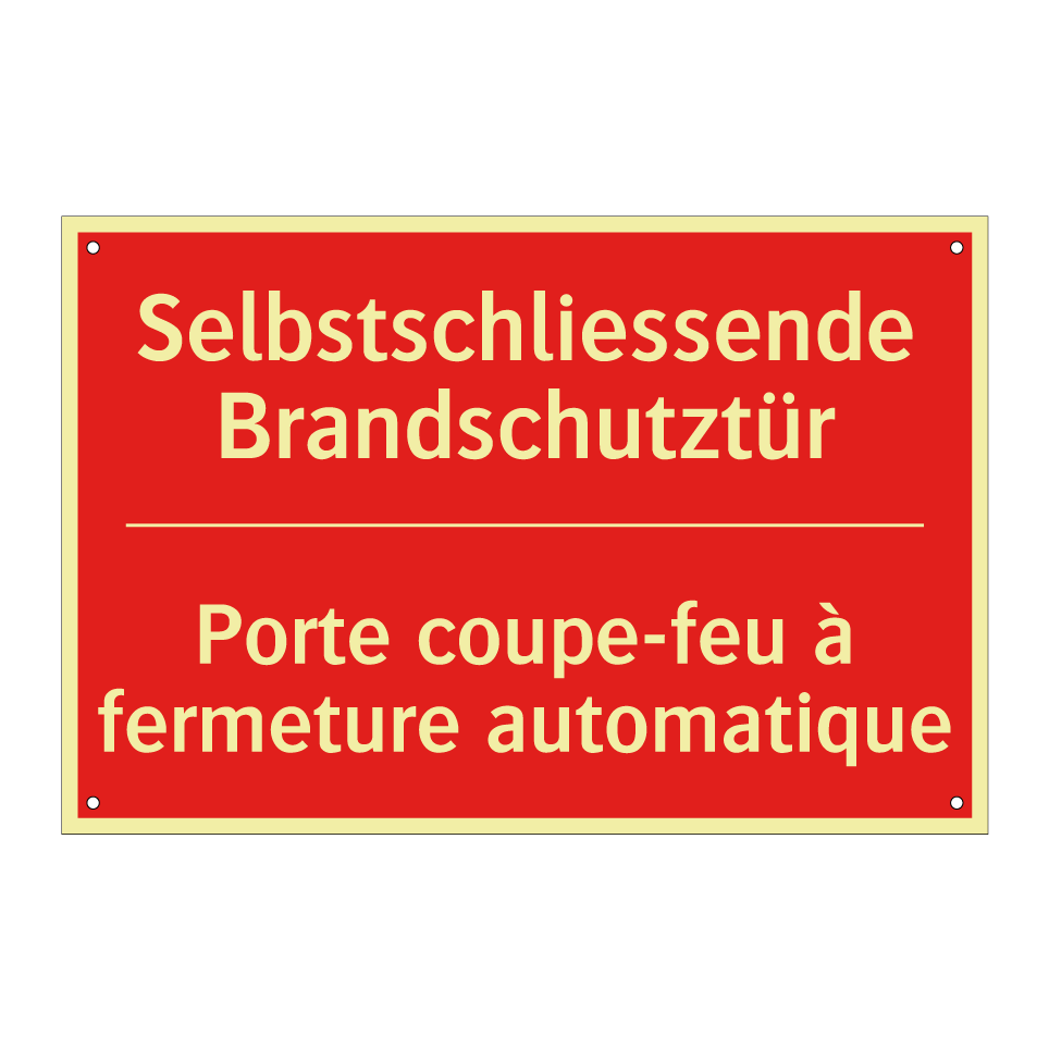 Selbstschließende Brandschutztür /.../ - Porte coupe-feu à fermeture automatique /.../