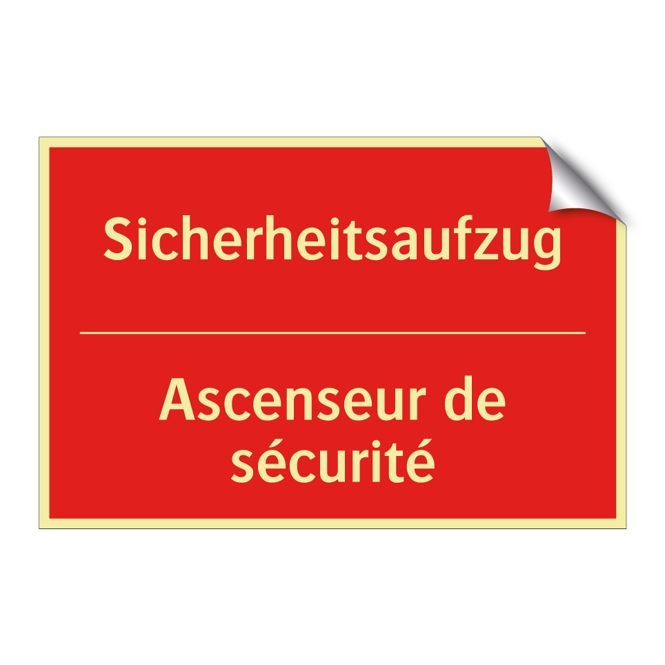 Sicherheitsaufzug - Ascenseur de sécurité