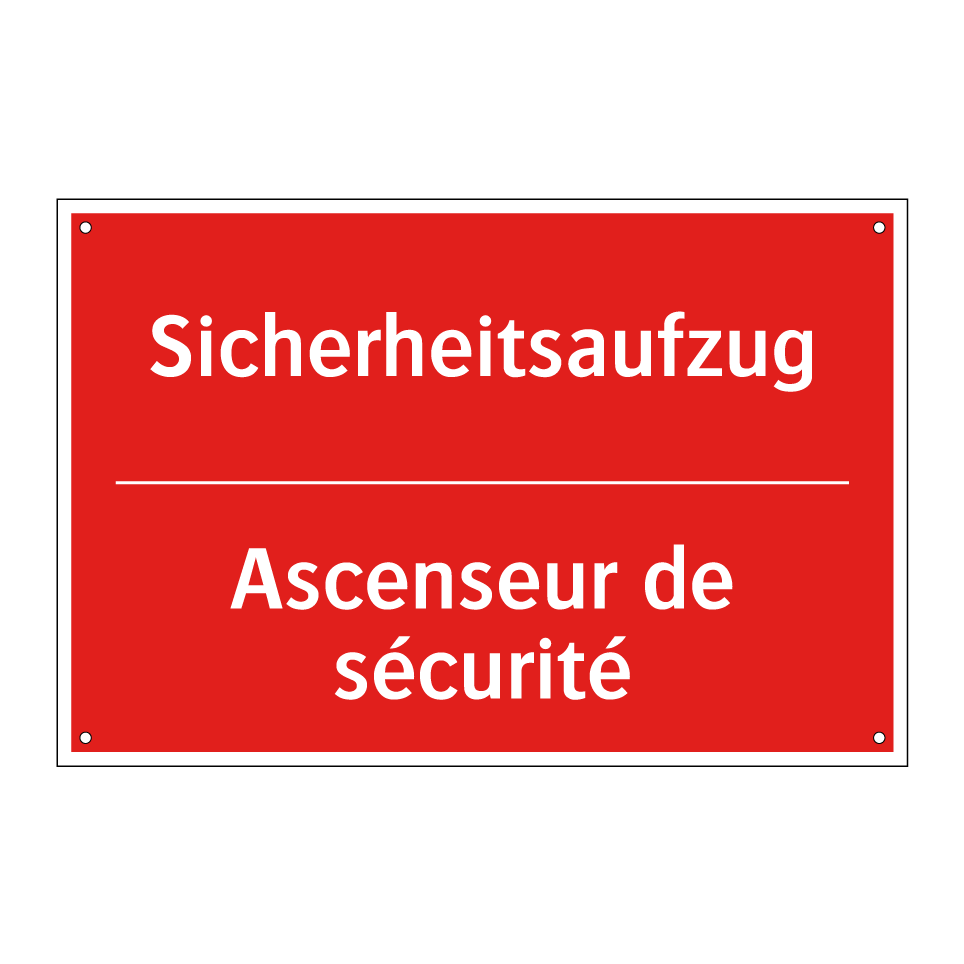 Sicherheitsaufzug - Ascenseur de sécurité