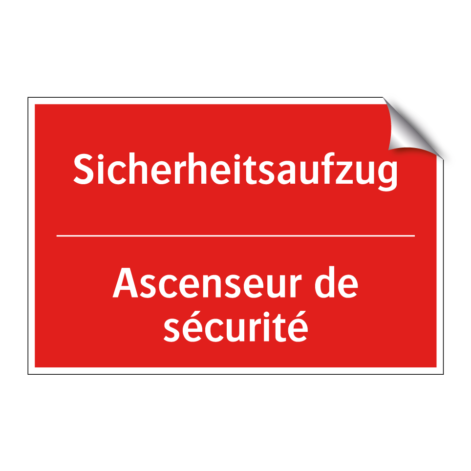 Sicherheitsaufzug - Ascenseur de sécurité