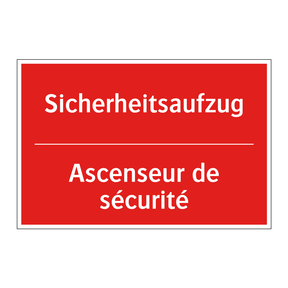 Sicherheitsaufzug - Ascenseur de sécurité