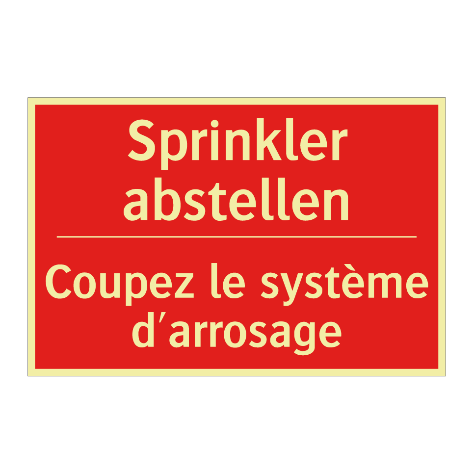 Sprinkler abstellen - Coupez le système d'arrosage