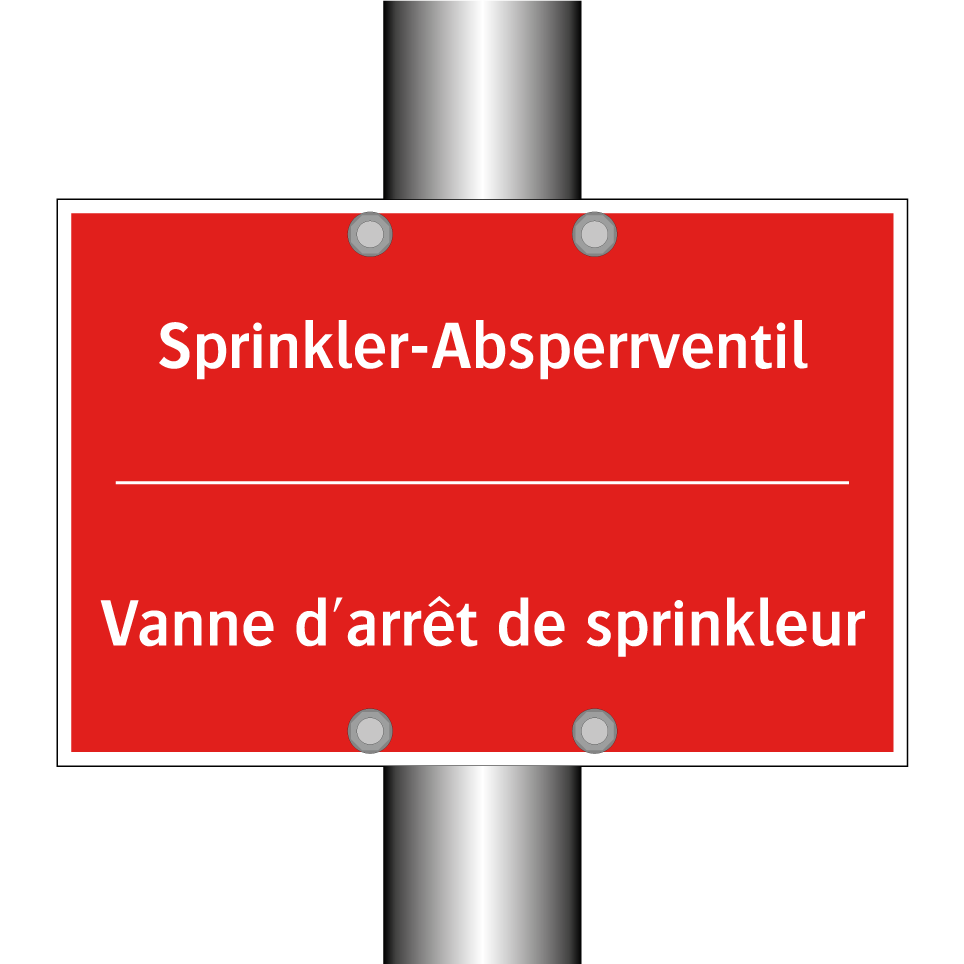 Sprinkler-Absperrventil - Vanne d'arrêt de sprinkleur