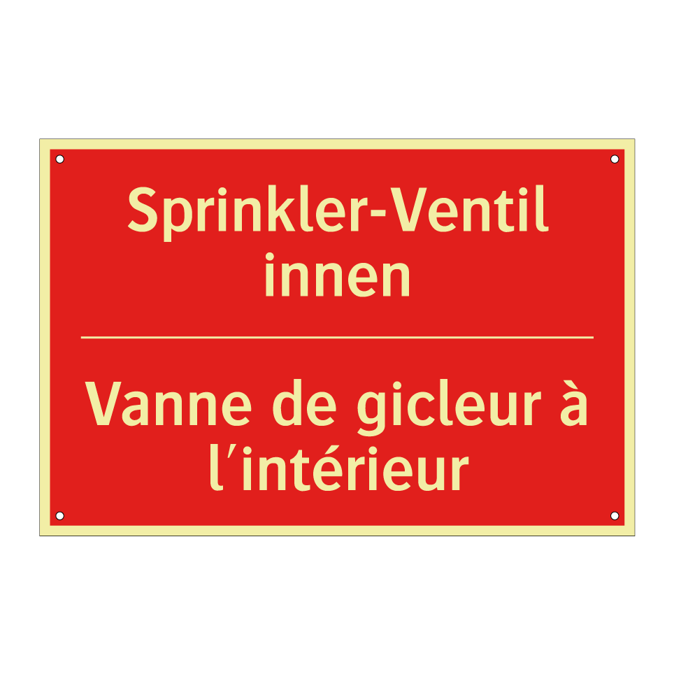 Sprinkler-Ventil innen - Vanne de gicleur à l'intérieur