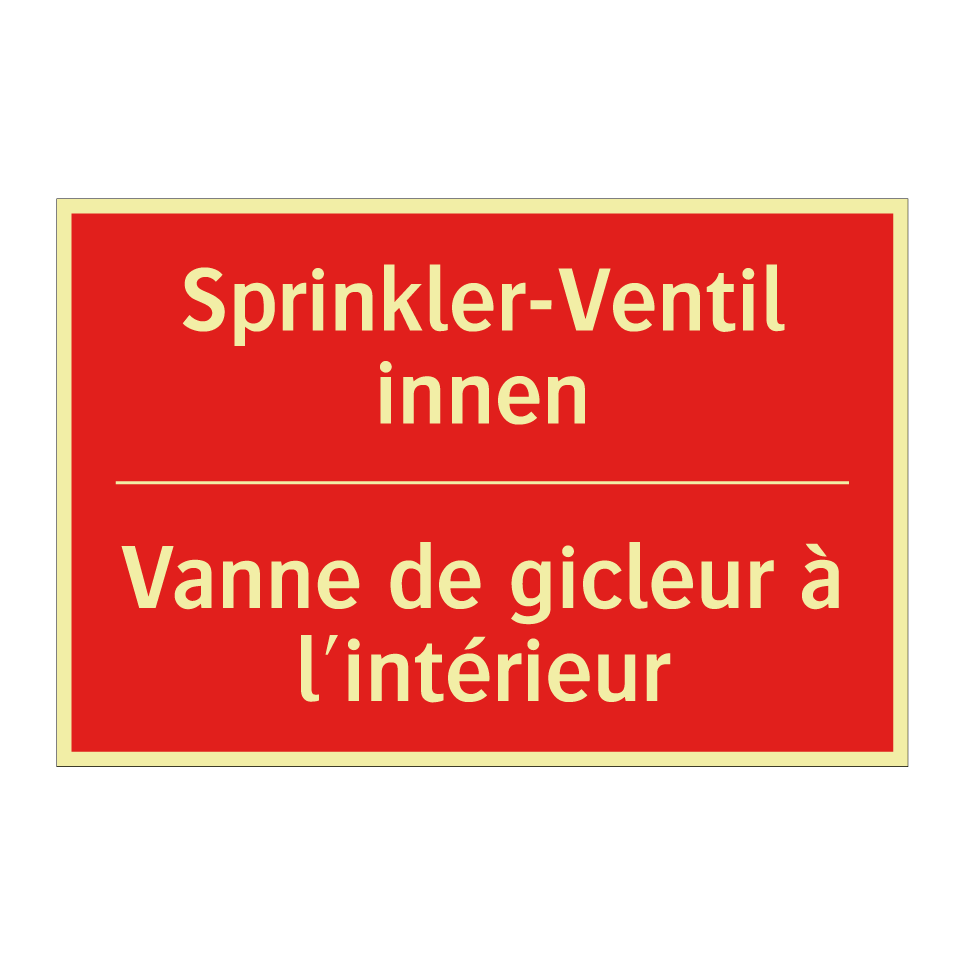 Sprinkler-Ventil innen - Vanne de gicleur à l'intérieur