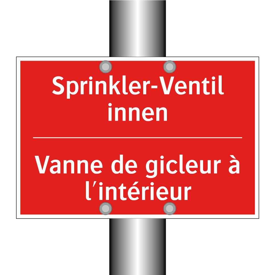 Sprinkler-Ventil innen - Vanne de gicleur à l'intérieur