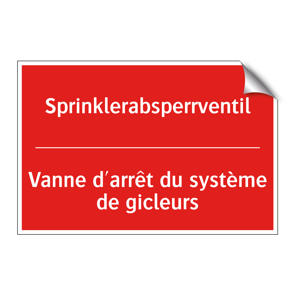 Sprinklerabsperrventil - Vanne d'arrêt du système de gicleurs /.../