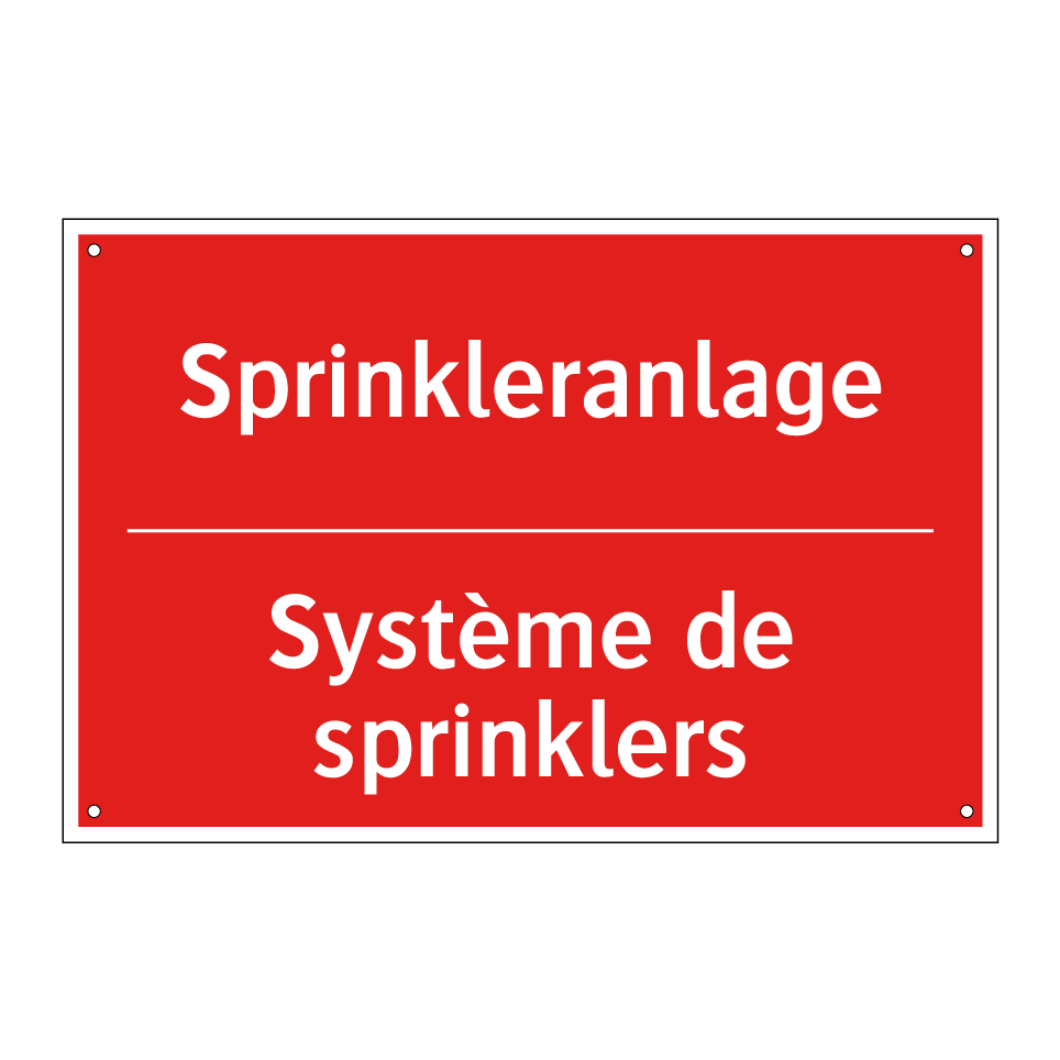 Sprinkleranlage - Système de sprinklers