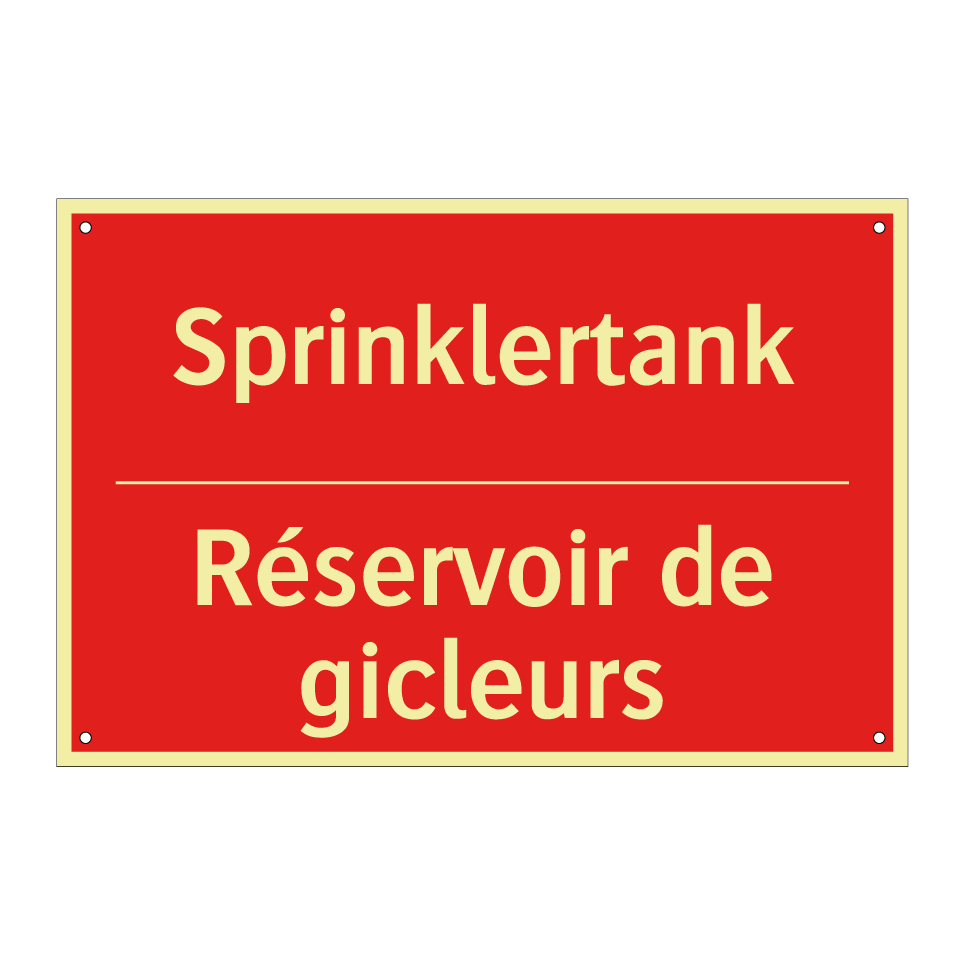 Sprinklertank - Réservoir de gicleurs