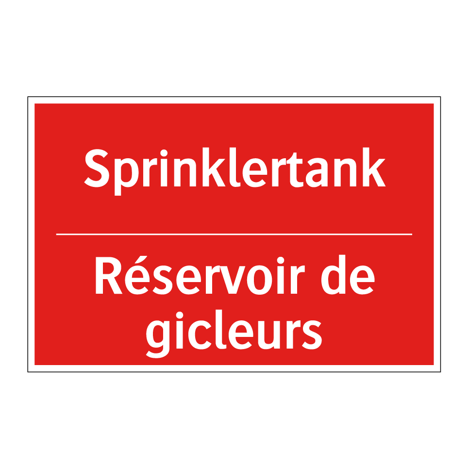 Sprinklertank - Réservoir de gicleurs