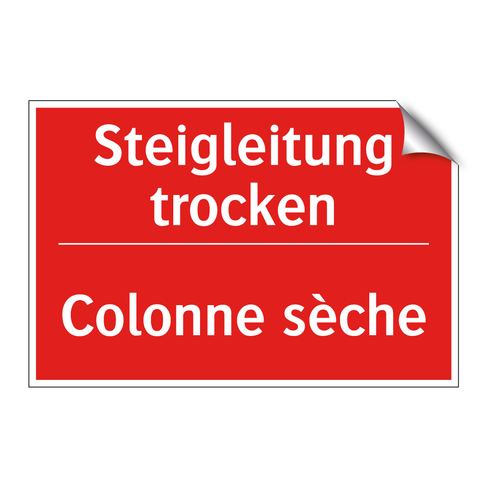 Steigleitung trocken - Colonne sèche
