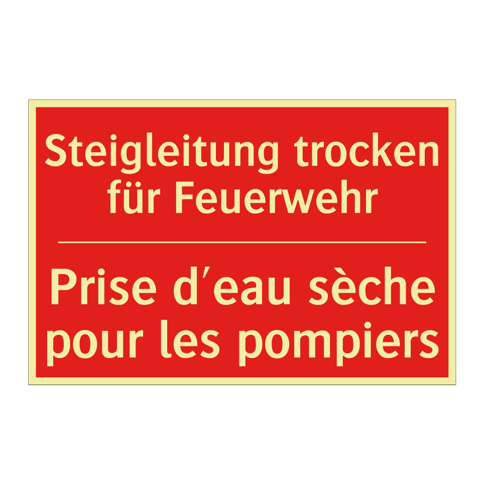 Steigleitung trocken für Feuerwehr /.../ - Prise d'eau sèche pour les pompiers /.../
