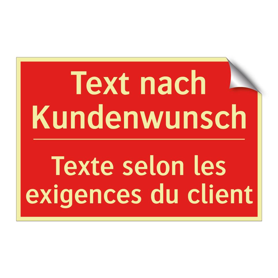 Text nach Kundenwunsch - Texte selon les exigences du client /.../