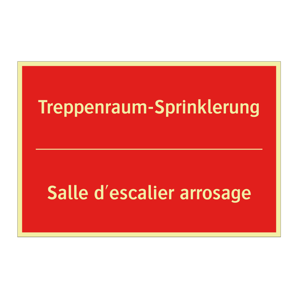 Treppenraum-Sprinklerung - Salle d'escalier arrosage