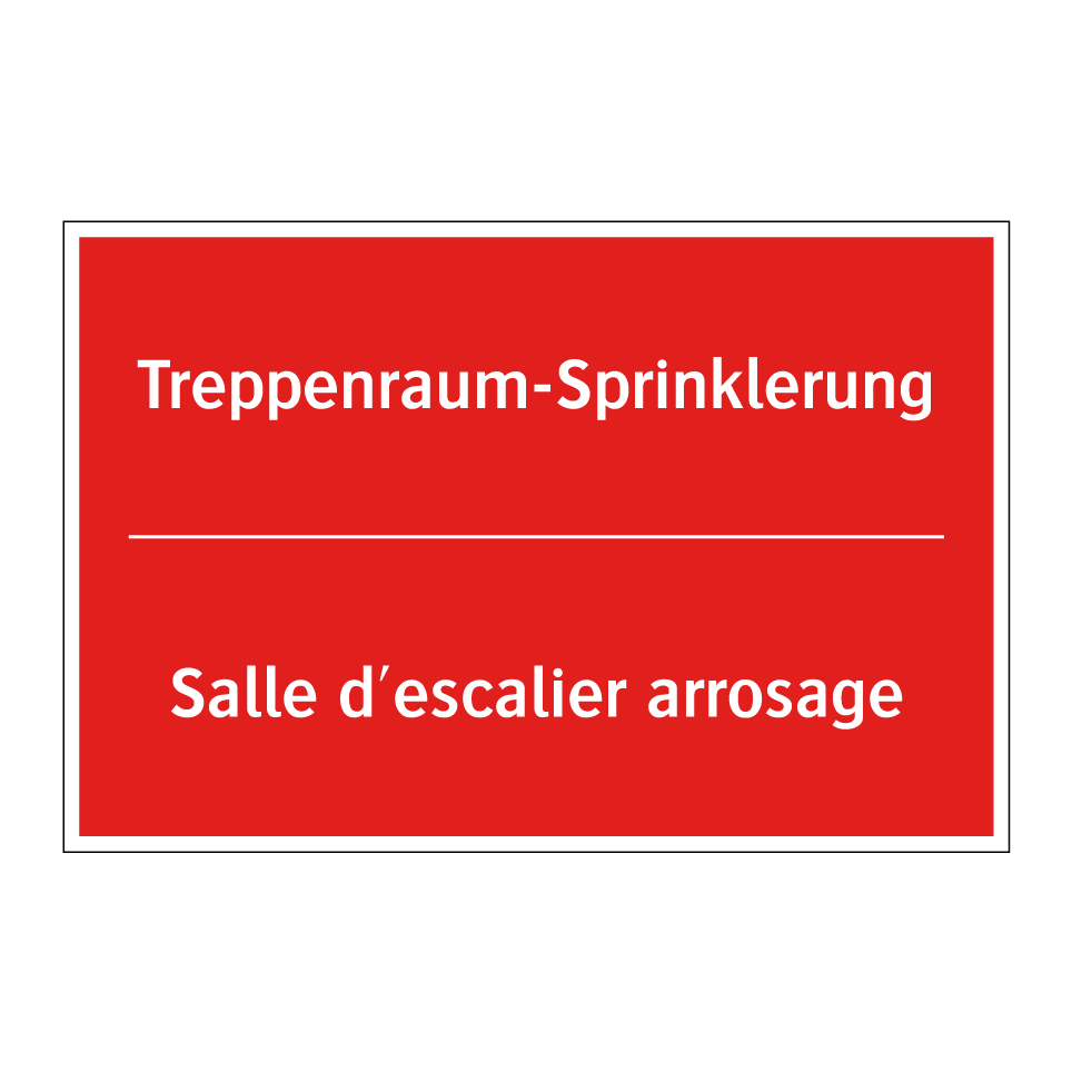 Treppenraum-Sprinklerung - Salle d'escalier arrosage