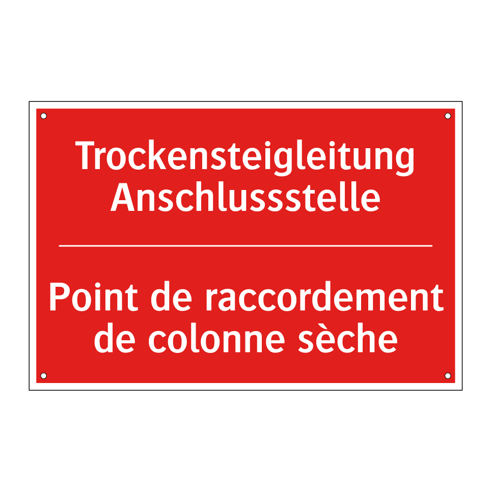 Trockensteigleitung Anschlussstelle /.../ - Point de raccordement de colonne  /.../