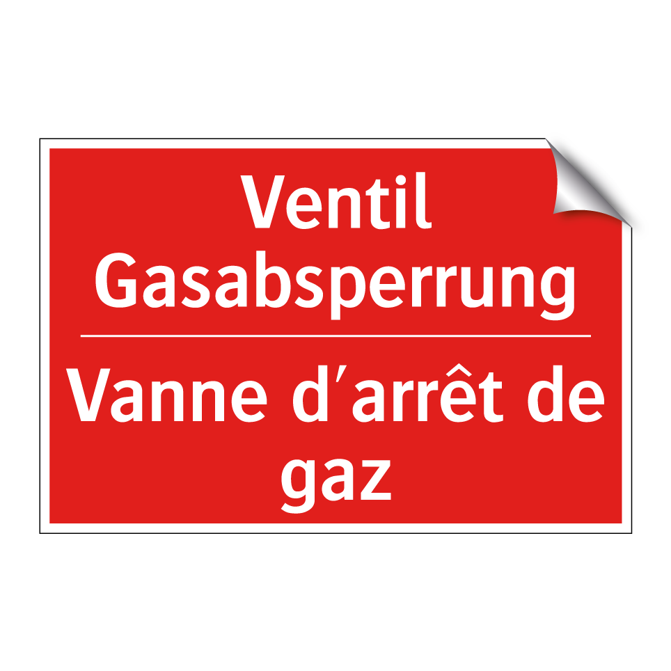 Ventil Gasabsperrung - Vanne d'arrêt de gaz
