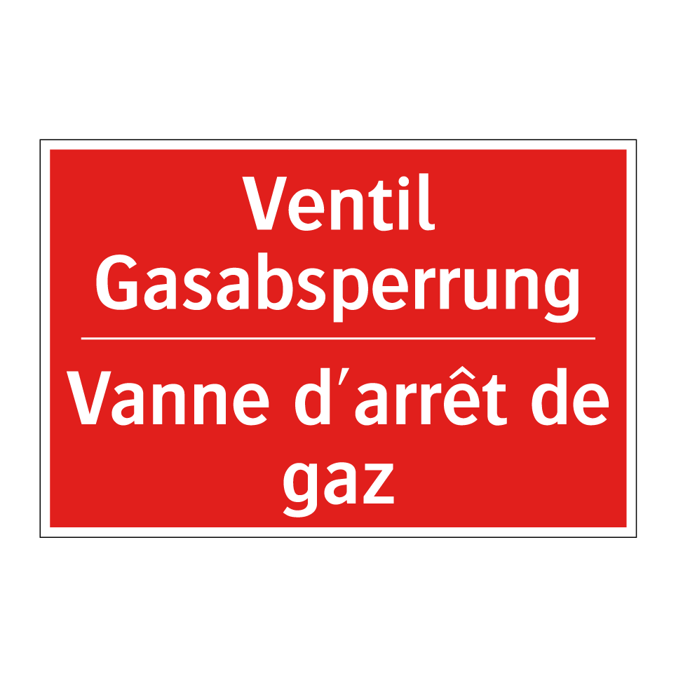 Ventil Gasabsperrung - Vanne d'arrêt de gaz