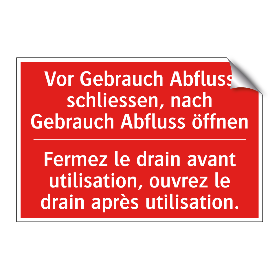 Vor Gebrauch Abfluss schließen,  /.../ - Fermez le drain avant utilisation,  /.../